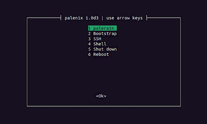 Schermafbeelding van Palen1x-interface.