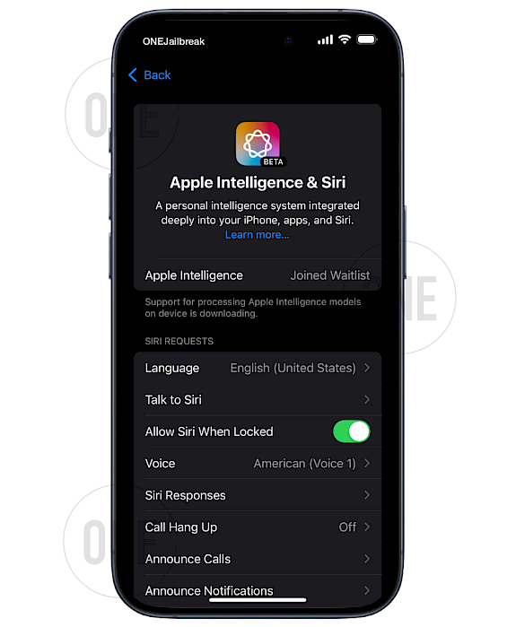 Aktivér Apple Intelligence på iOS 18.1.
